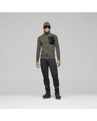 Norrøna falketind Power Grid Zip Hood 8806 - Beluga