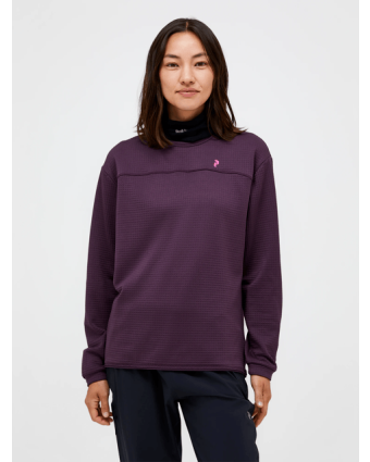 Women Trail Grid Fleece Crew