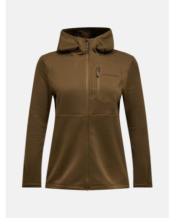 Peak Performance Trail Polartec® Power Grid® Zip Hood Women Avid Beige - N34